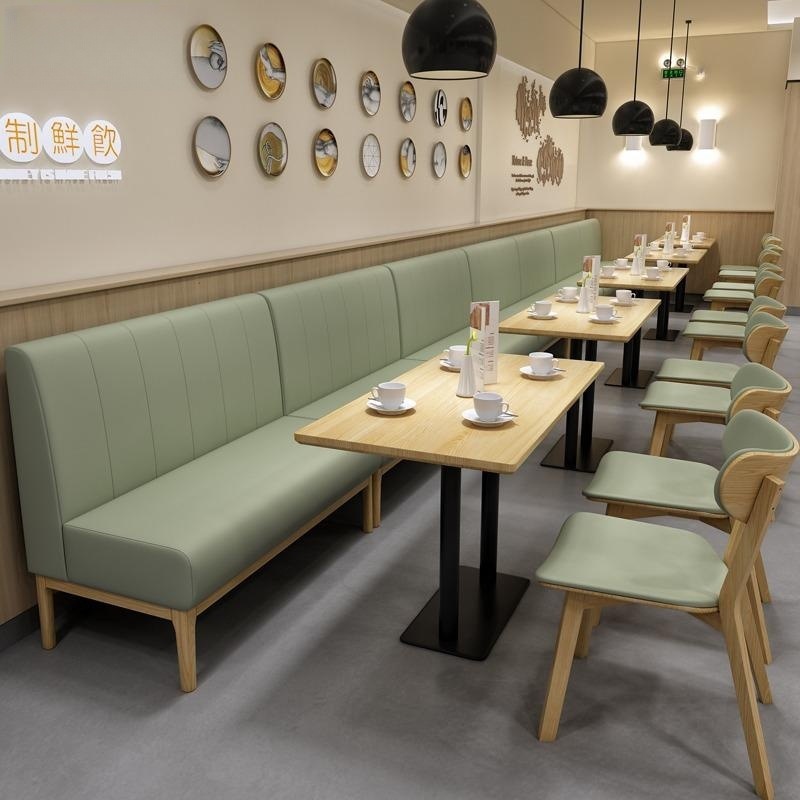 主题餐厅茶餐厅桌椅汉堡店蛋糕店甜品店餐吧奶茶店咖啡厅桌椅组合 - 图0