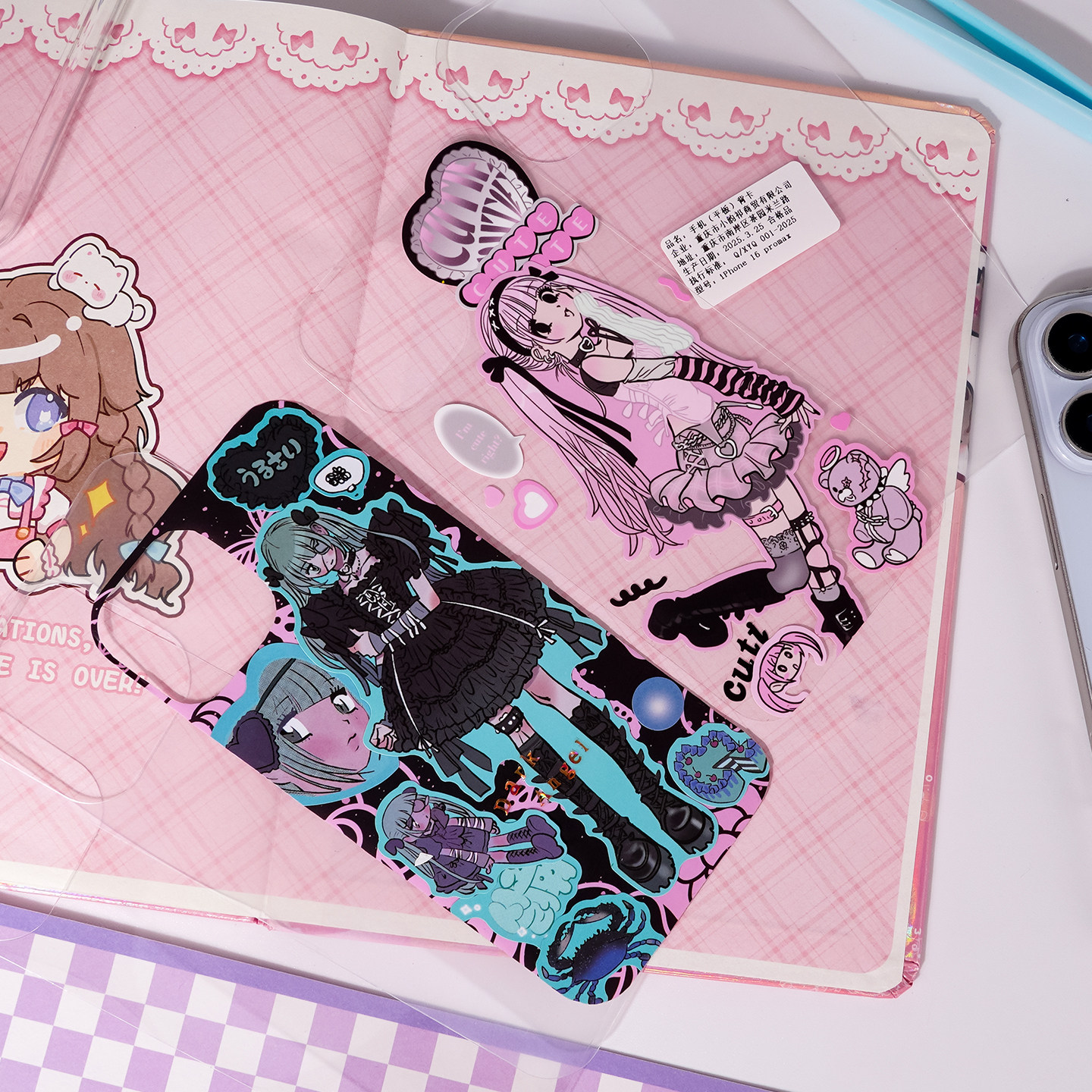 透明手机背卡苹果iPhone16promax/15/14/13/12/11pro适用于透明手机壳贴纸自制材料diy背板打底素材装饰,淘宝优惠券,粉丝福利购,淘宝优惠卷