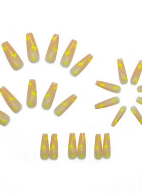 假指甲成品 press on nails 欧美长款芭蕾甲美甲成品指甲片美甲片