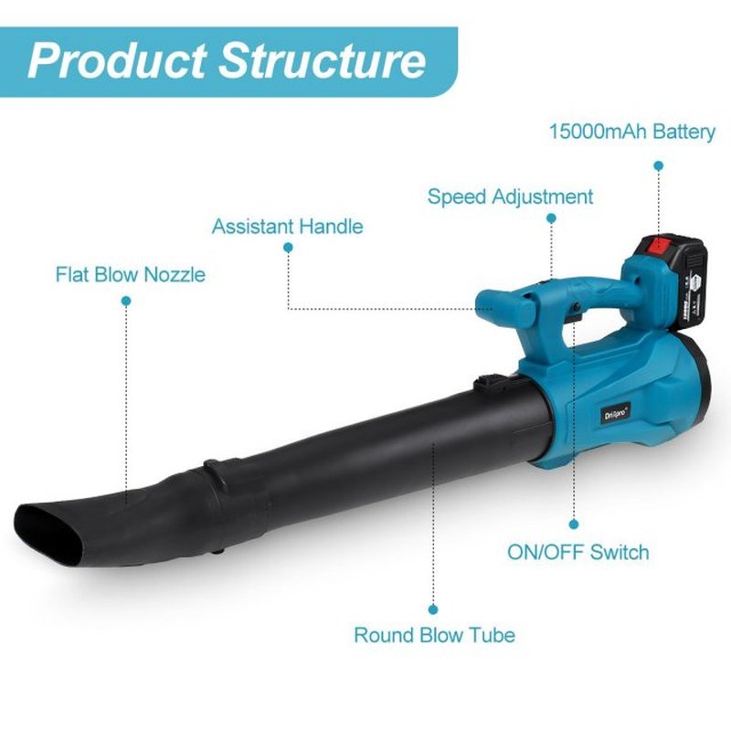 Industry Cordless Blower Air Snow Blower Dust Leaf Collector - 图0