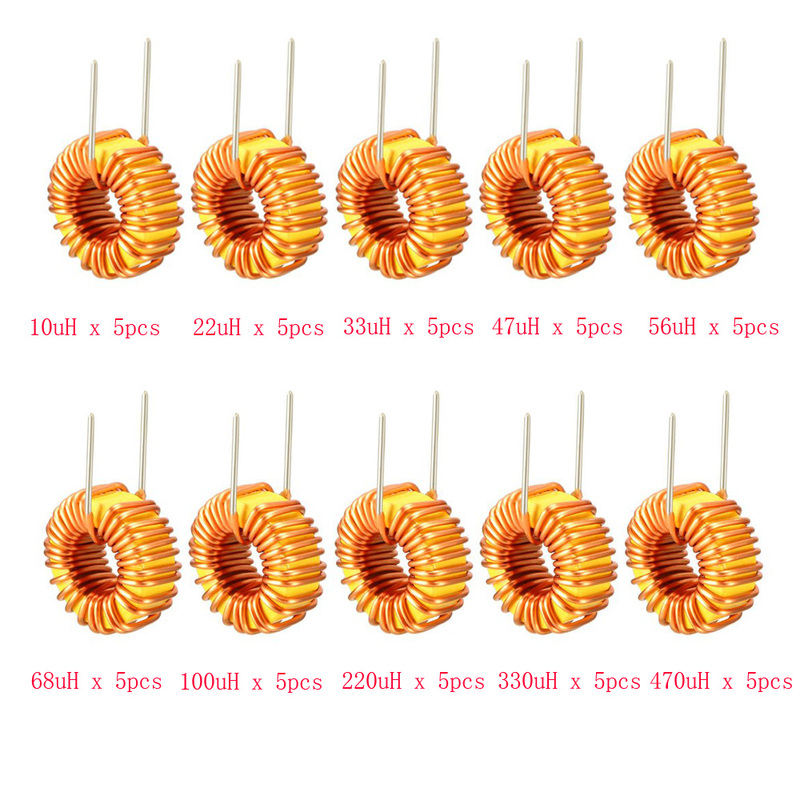 50pcs/Box Toroid Core Inductor Wire Wind Wound mah--10uH 22u - 图2