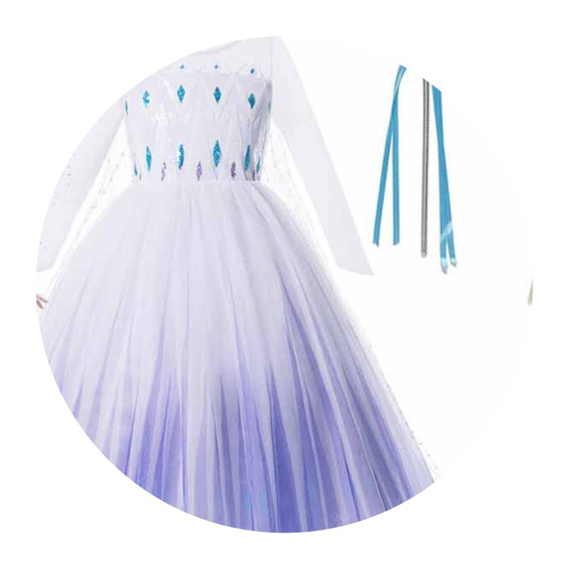 Disney Frozen 2 Costume for Girls Princess Elsa Dress Xmas W - 图3