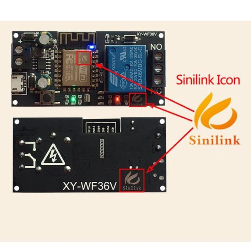 Sinilink WiFi Mobile Phone Remote Control Relay Module DC6V~-图2