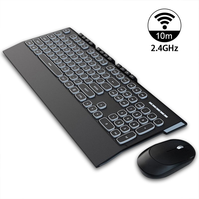 2.4G Wireless Gaming Keyboard Mouse Combo Silent Button Keyb - 图0