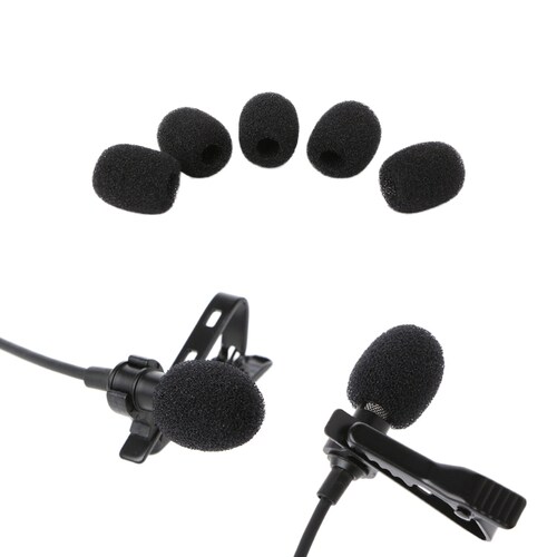5X Round Ball Lavalier Microphone Foam Windscreen Sponge Win - 图3