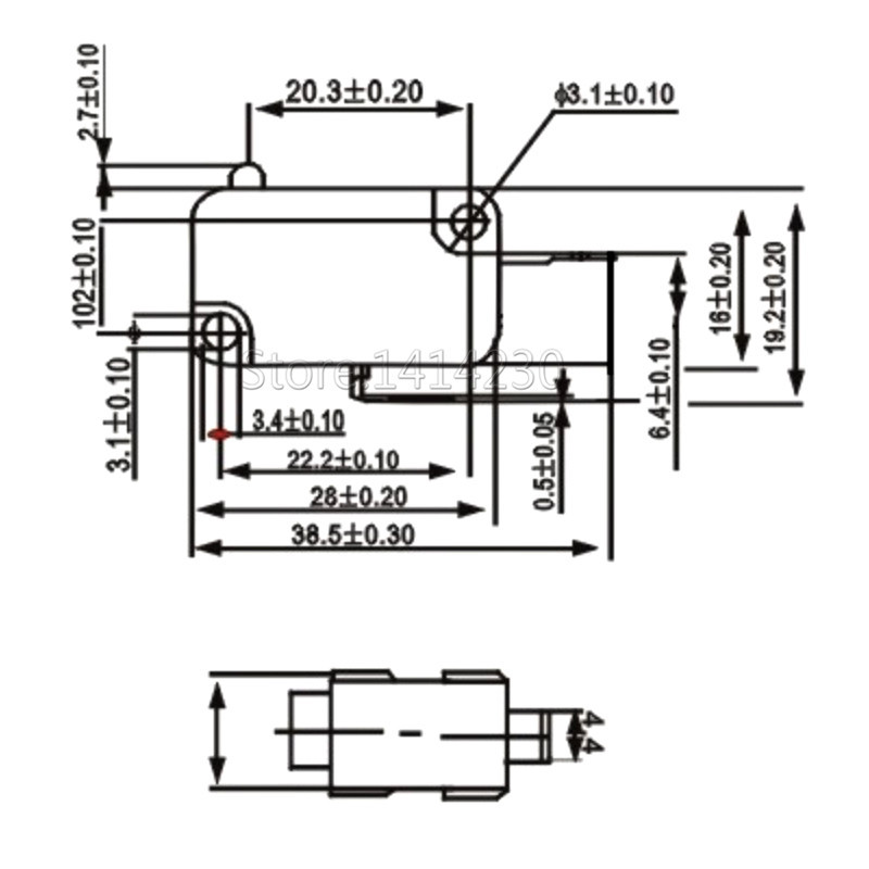 100PCS Limit Switch V-15-1C25 Microswitch Stroke With Longer - 图3