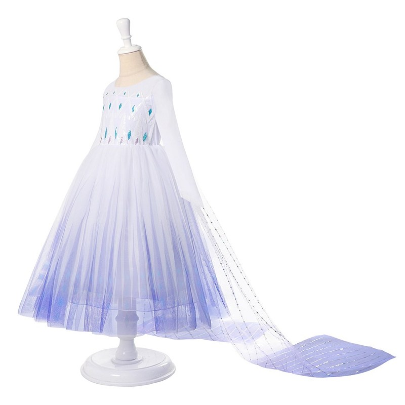 Disney Frozen 2 Costume for Girls Princess Elsa Dress Xmas W - 图0
