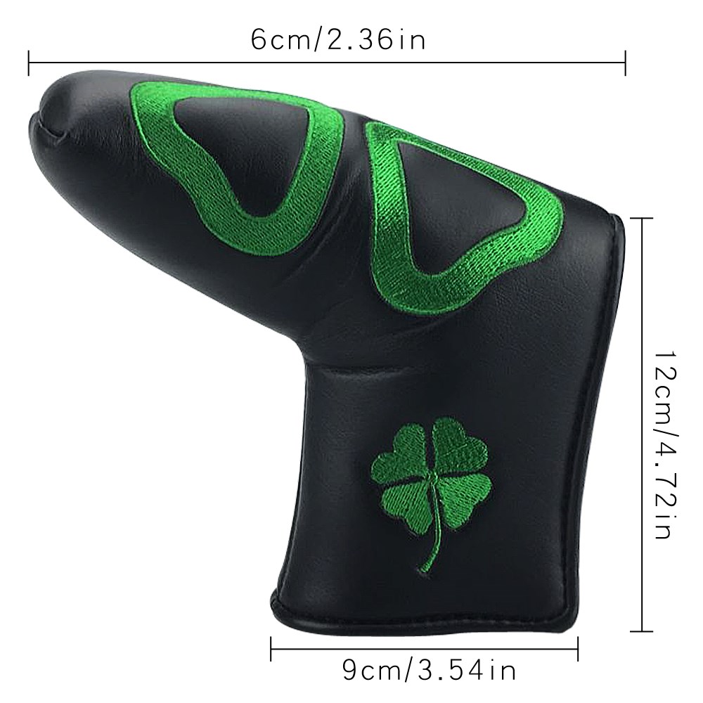New golf putter cover headcover lucky grass PU cover For Bla - 图2