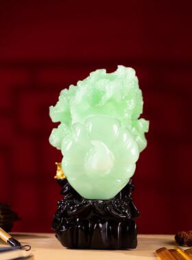 玉白菜摆件酒柜电视柜玄关家居客厅装饰品房间布置摆设工艺品
