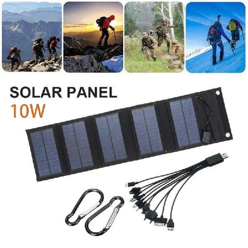 10W 5V Foldable USB Solar Panel Portable Folding Solar Cell - 图2