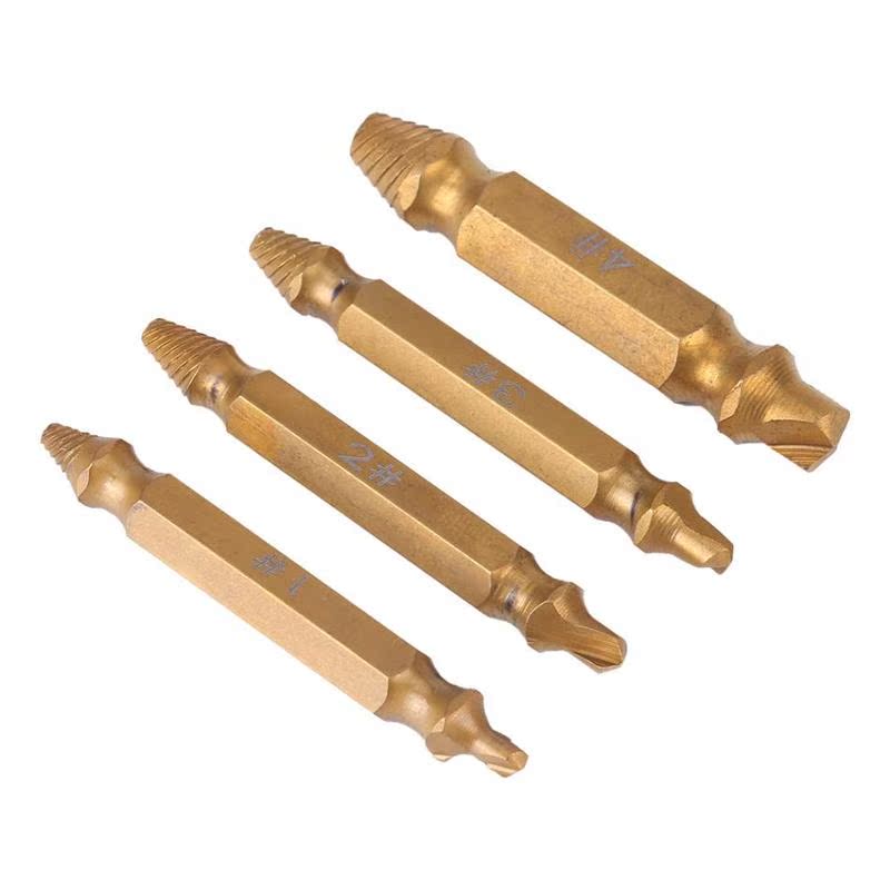 4pcs Double Side Broken Screw Remover Bit Bolt Extractor Rem - 图2