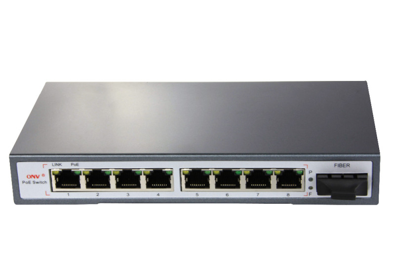 4E AF PoE Ports and 4E Ports and 1 Fiber Up 9 Port Switch IE - 图0