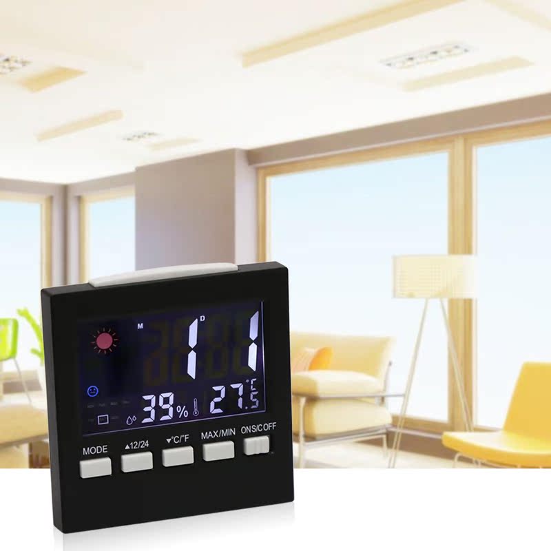 LCD Weather Station Tester Alarm Clock Calendar Weather Fore - 图2