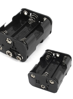 Double Side Spring 6 x 1.5 V AA Battery Holder Case Box Blac