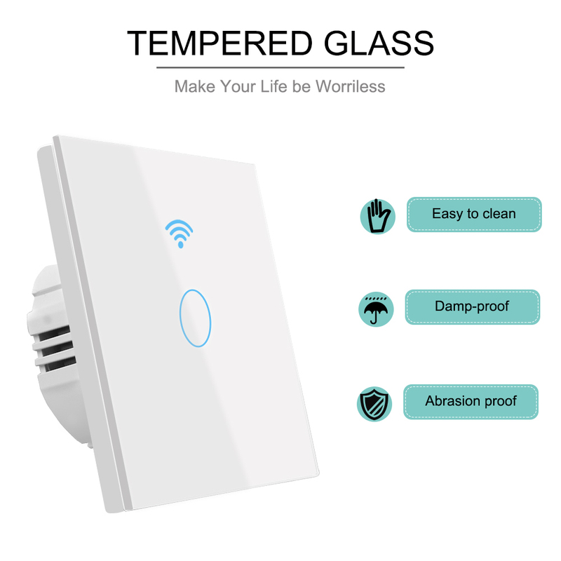 For Android IOS Wi-Fi Touch Light Switch EU Wall Touch - 图0