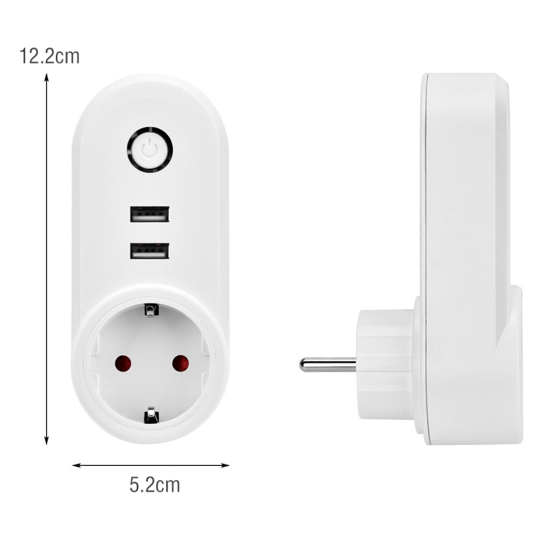 Smart WiFi Socket Smart Plug 2 USB Charger Port, Timer Power-图2