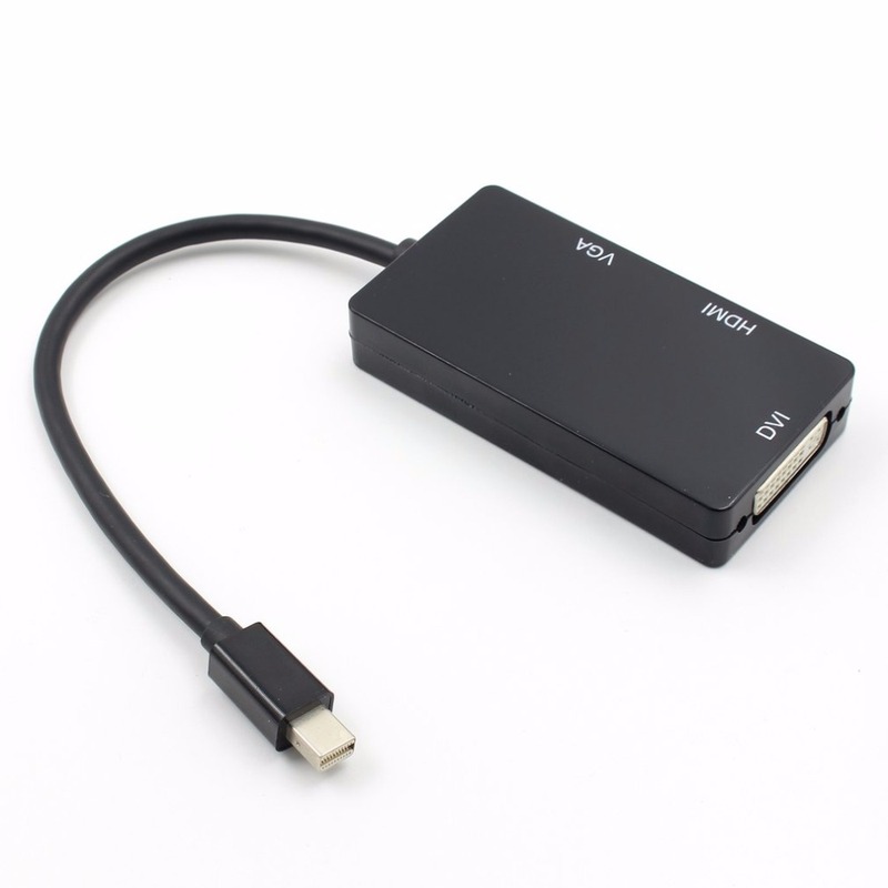 3-in-1 Thunderbolt Mini Displayport DP to HDMI VGA DVI Adapt - 图1