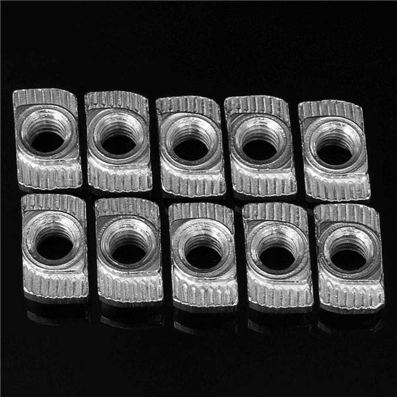 100 pcs M5 Hammer Nut Carbon Steel Connector T Fastener Slid - 图1