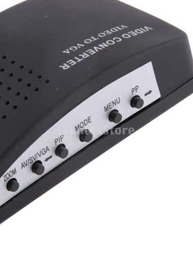 S-Video Converter BNC AV to VGA Cable Box for PC Mac US Plug