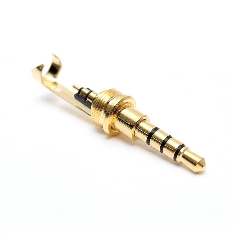 Best Gold 3.5mm Stereo 4 Pole Headphone Jack Audio Solders V_虎窝淘
