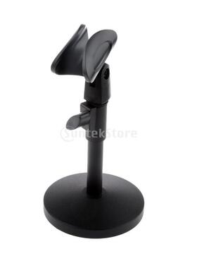 Table Desktop Microphone Stand Holder With Base Mic Clip #B