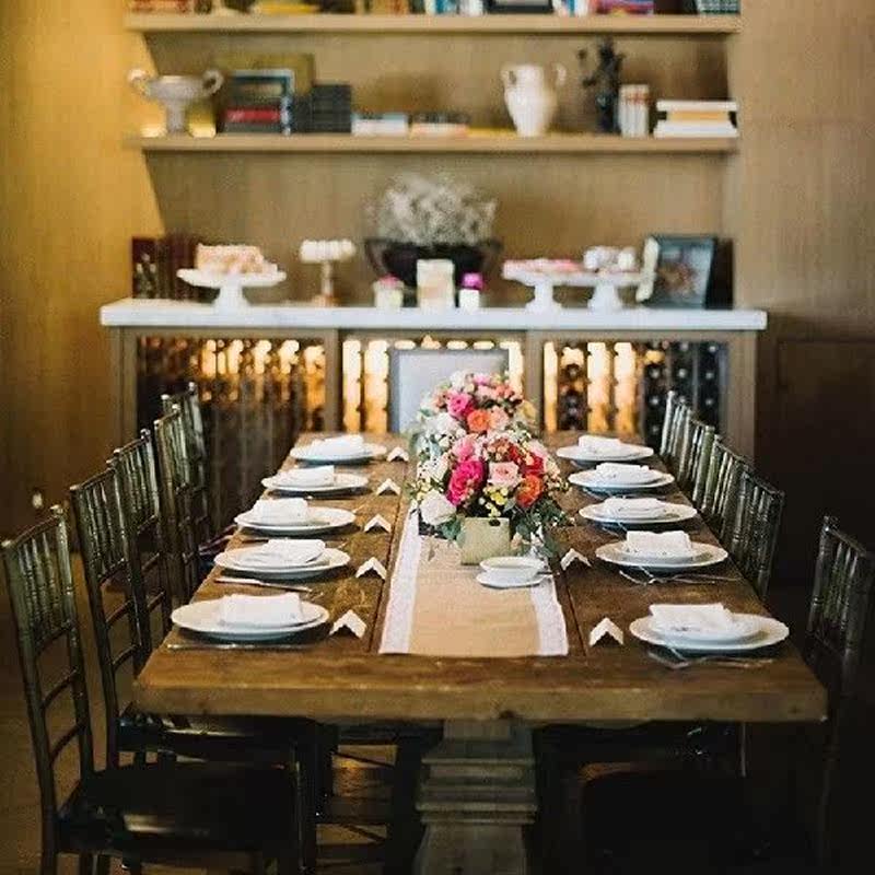 Burlap Lace Table Runner, Rustic Natural Jute Table_虎窝淘