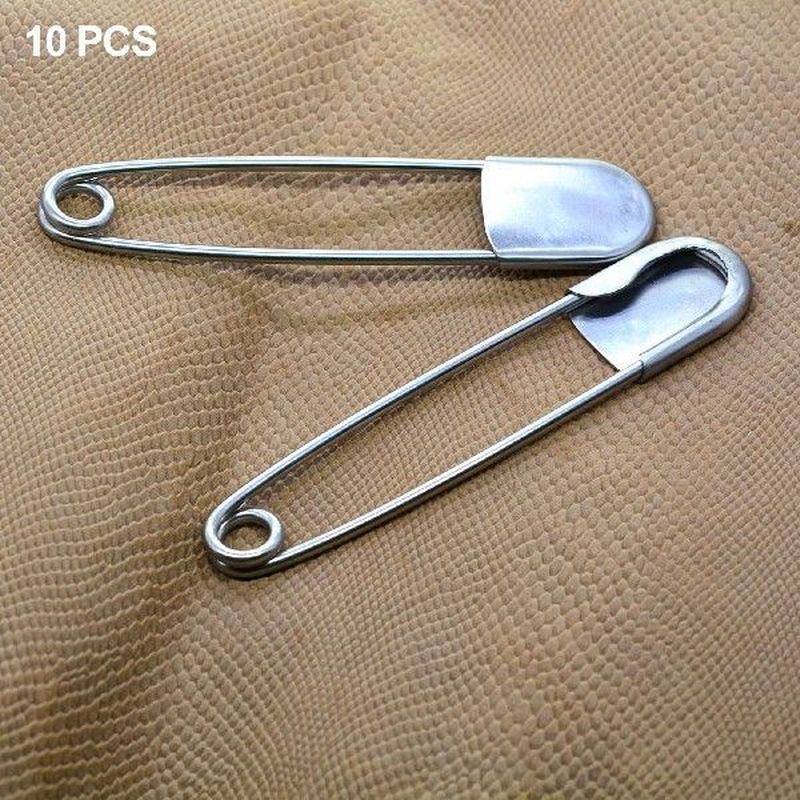 10 Pieces 5 inch Extra Large Safety Pins Heavy Duty - 图1