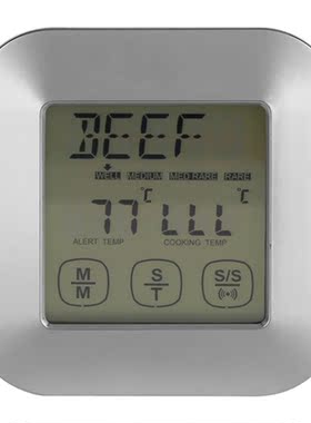 Screen Cooking Thermomter Timer for BBQ Smoker Oven Sensor P