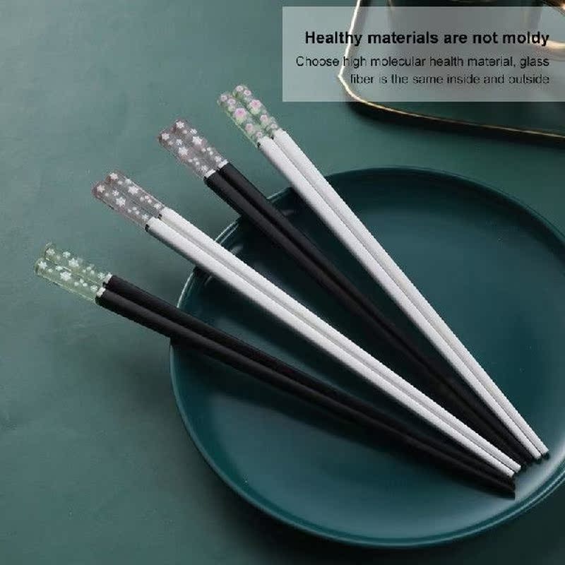 Chopsticks Japanese Amber Sakura Antibacterial Anti-slip - 图2