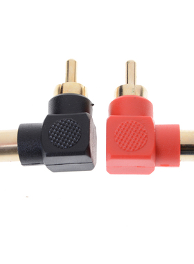 90Degree Red/RCA Right Angle Male to Female Phone Adapters