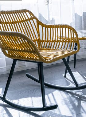Nordic Living Room Chairs Balcony Rocking Chair Home