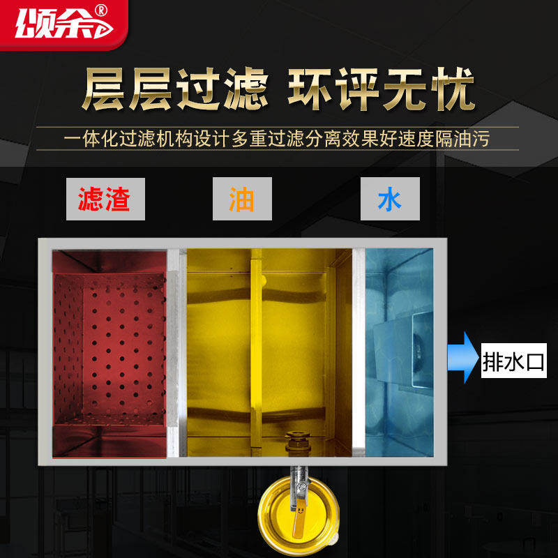 商用饭店油水分离器过滤水隔全自动不锈钢餐饮厨房小型污水油池油,淘宝优惠券,粉丝福利购,淘宝优惠卷