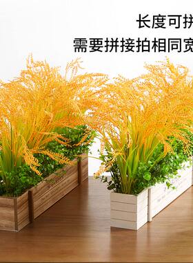 假花盆栽彷真小麦大束摆