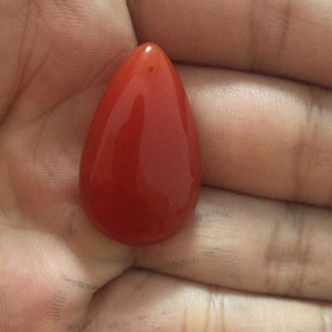 天然四川凉山南红玛瑙吊坠水滴项链天然柿子红满色满肉项链吊坠 - 图2