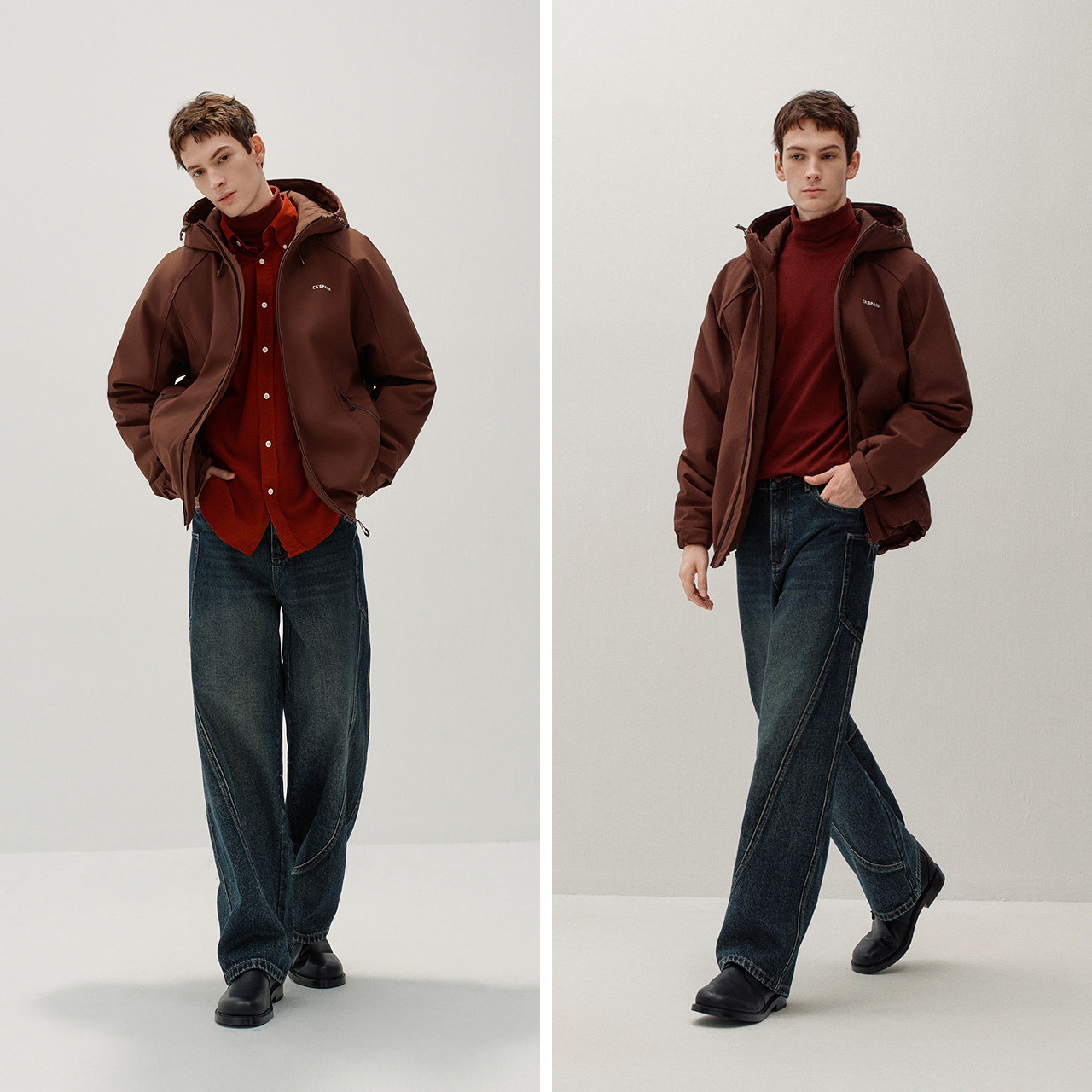 商场同款|森马牛仔裤男冬季重磅弯刀裤2025新款工装机能复古裤子,淘宝优惠券,粉丝福利购,淘宝优惠卷