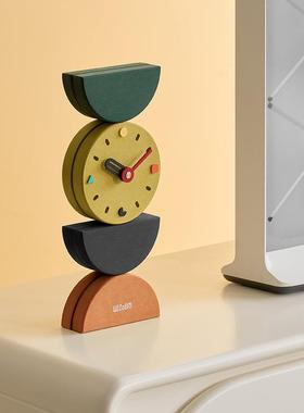 wozoom家居轻奢创意座钟客厅装饰桌面摆件入户玄关酒柜饰品