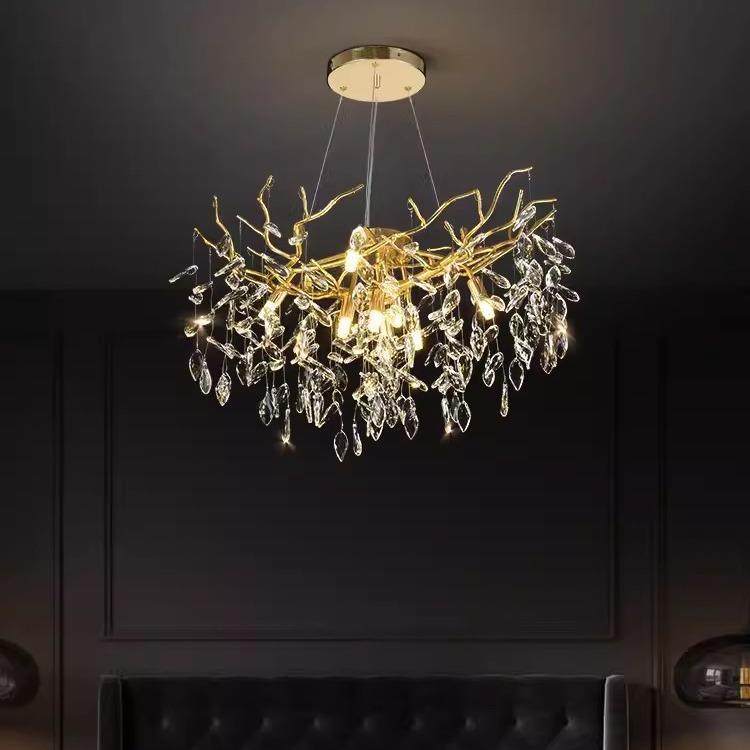 法式现代轻奢时尚水晶吊灯中山灯具卧室灯高档客厅灯铁艺枝形吊灯,淘宝优惠券,粉丝福利购,淘宝优惠卷