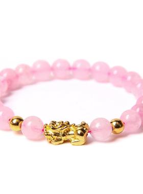 FenShui Stone Beads Bracelet Pink Cat Eye Bead Bracelets
