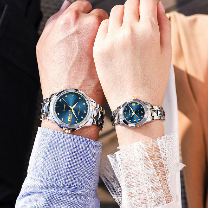 瑞士认证正品牌1314情侣一对机械表 金仕盾德旺鑫国产腕表