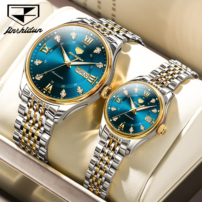 瑞士认证正品1314情侣一对机械表 金仕盾德旺鑫国产腕表