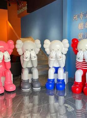 网红大摆件克莱因蓝落地芝麻街公仔玻璃钢客厅潮玩雕塑装饰