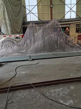 不锈钢假山石片雕塑铁艺金属水景观园林户外庭院背景装饰摆件定制