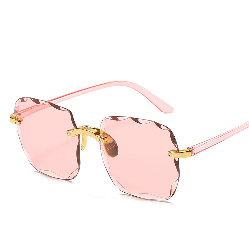 2022 Square Rimless Sunglasses Women Luxury Brand Designer S - 图3