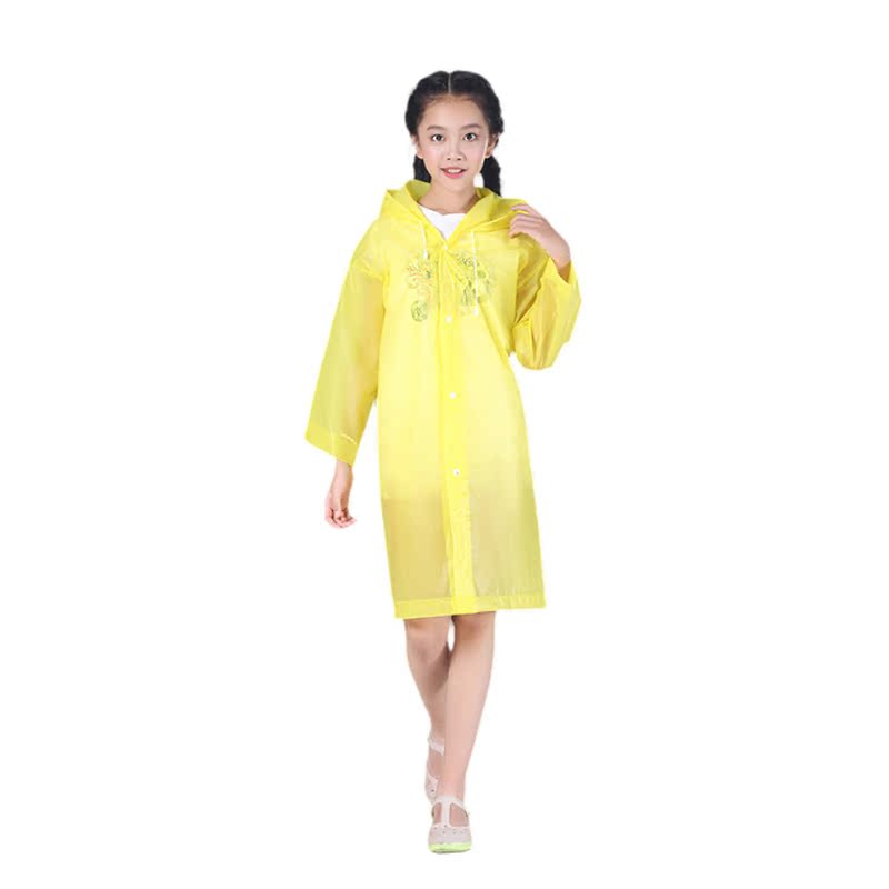 Thick Children Raincoat Polyester Cute Baby Solid Outdoor - 图3