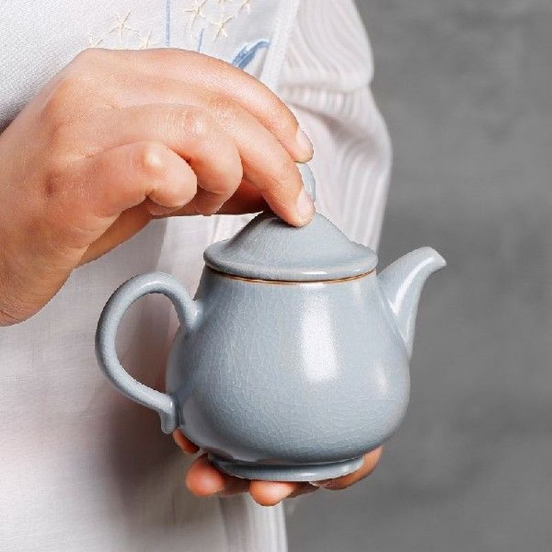 Originality pottery single tea pot old style household - 图0