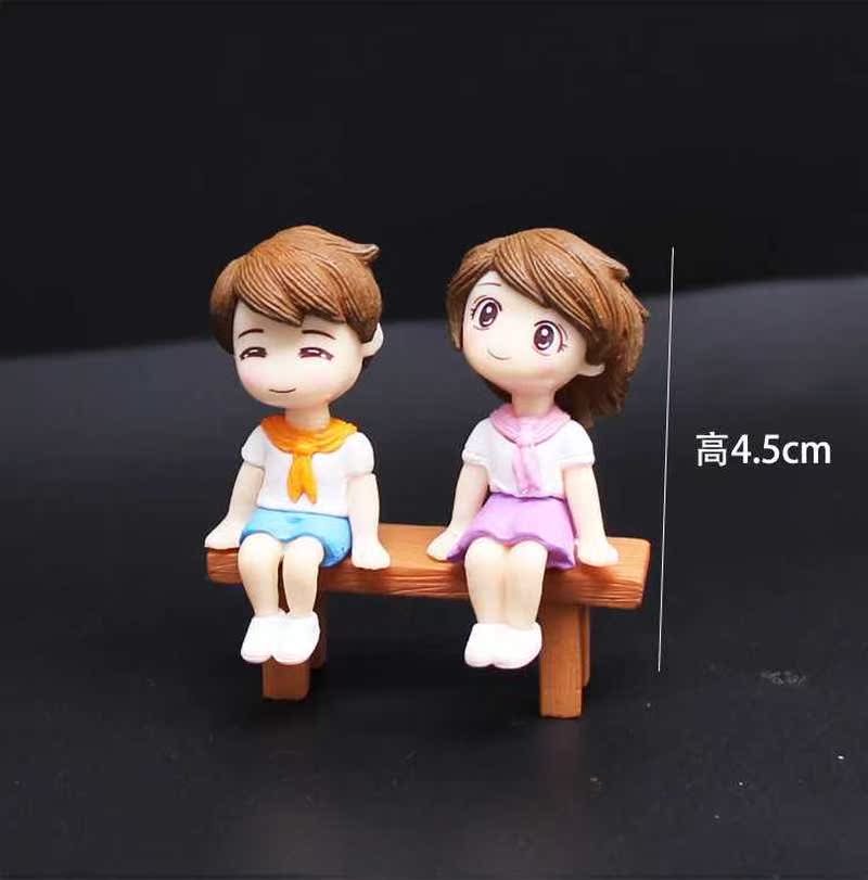 Lovers Romantic Couple Figurine Wedding Miniatures Bride and - 图1