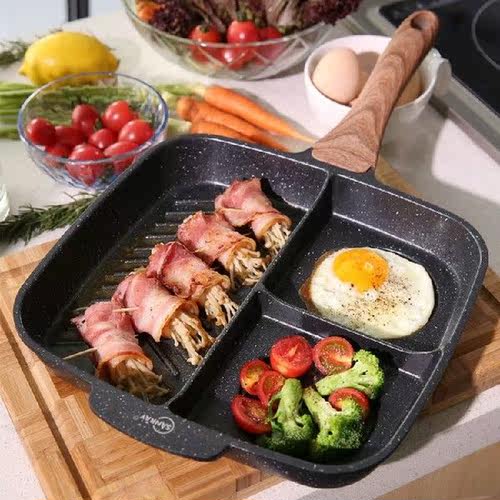 25*27cm breakfast triad titanium pan non-stick frying - 图1