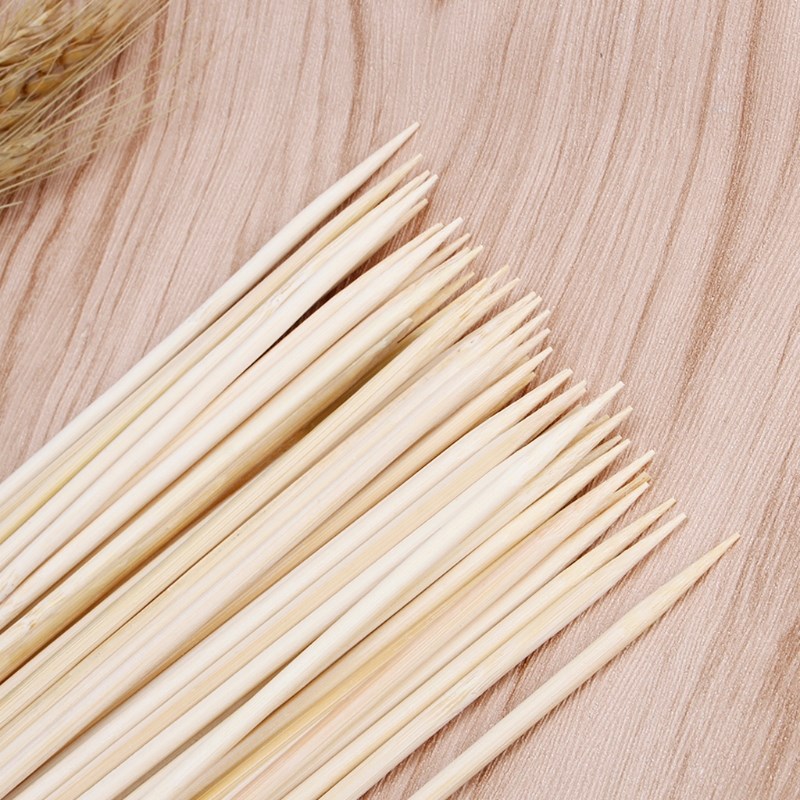 50Pcs Long Bamboo Skewers Wooden Sticks BBQ Barbecue Shish K - 图3