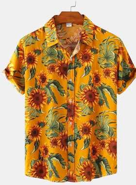 Men's Shirt Summer 2022 New Hawaiian Shirt Man Print