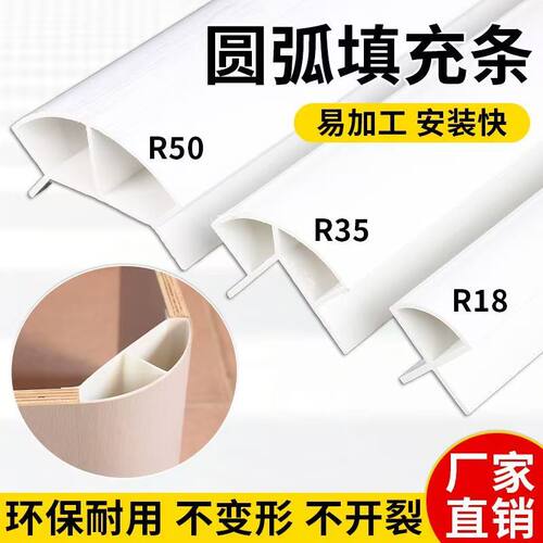 快装圆弧内衬填充条全屋定制圆弧填充条四分之一圆弧内衬模免漆 - 图3